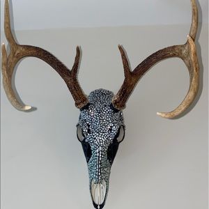 Broken Glass Deer Skull